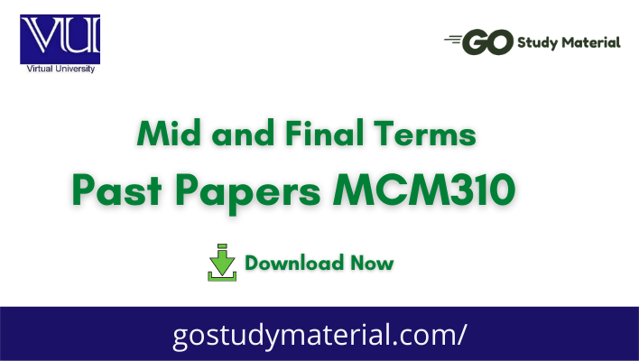 MCM310 Mid term & Final term Solved Past Papers