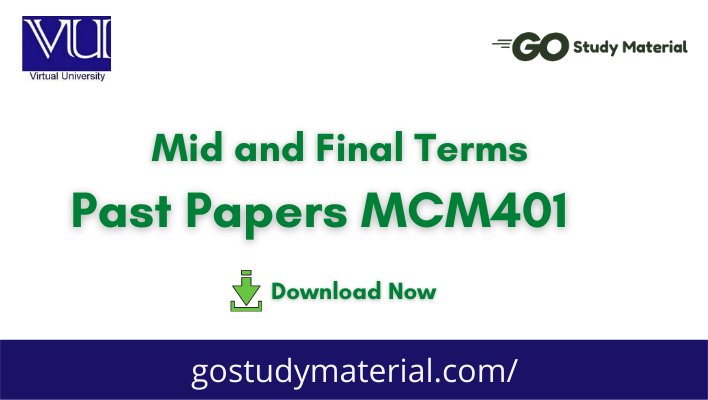 vu past papers MCM401