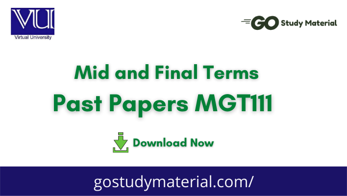 MGT111 Mid term & Final term Solved Past Papers